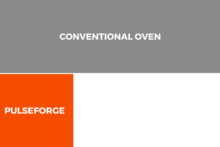 PulseForge vs conventional oven size graphic