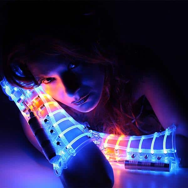 Wearable Fashion Technology of model with LED clothing