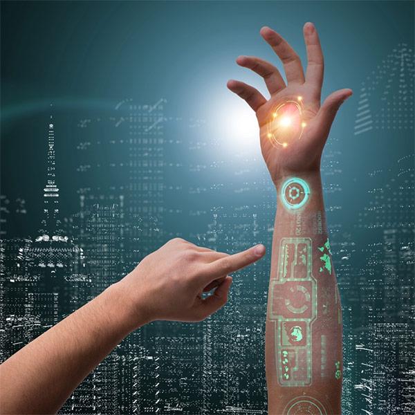 Wearable technologies - visualization of wearable electronics on an arm