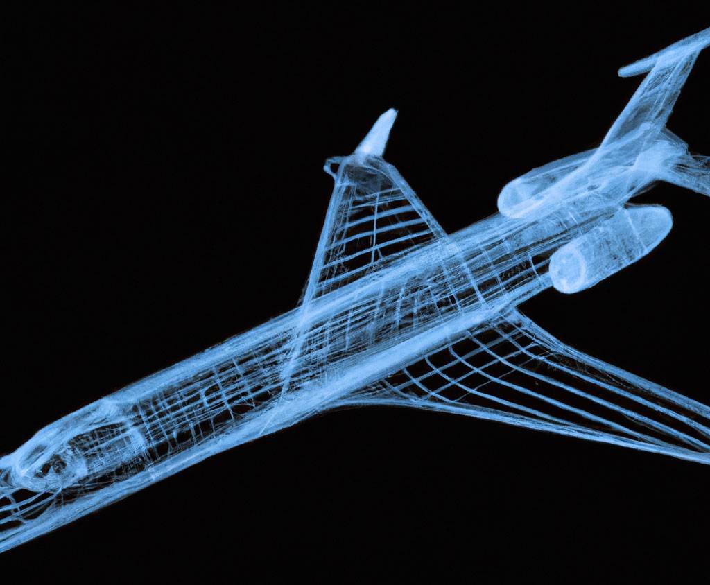 Supersonic passenger jet wireframe